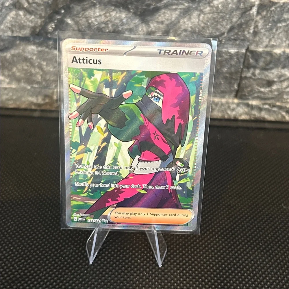 atticus pokemon card prismatic 2025 Pokemon Pre En-prismatic Evolutions 133 Atticus Ultra Rare PSA 10 Graded Card